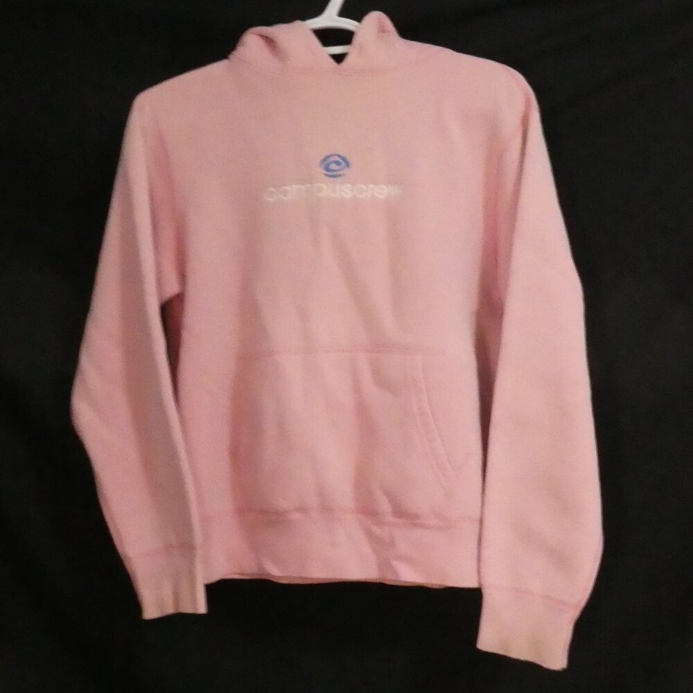 CAMPUS CREW | large | Pink Hoodie | Pink Campus Crew Sweatshirt | Made In Canada